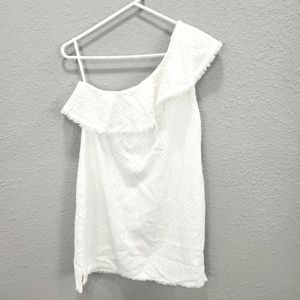 Cloth & Stone | One Shoulder Eyelet Dress White XS
